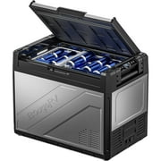BougeRV Rocky 12 Volt Car Refrigerator, 69QT Dual Zone Car Fridge Freezer with Metal Casing, APP Control Compressor Cooler 12/24V DC, 110~240V AC for RV Truck Vehicle Outdoor Travel Camping Trip